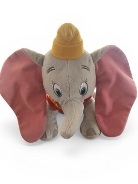Disney Dumbo Plush Elephant – Gray, Pink & Yellow Soft Toy